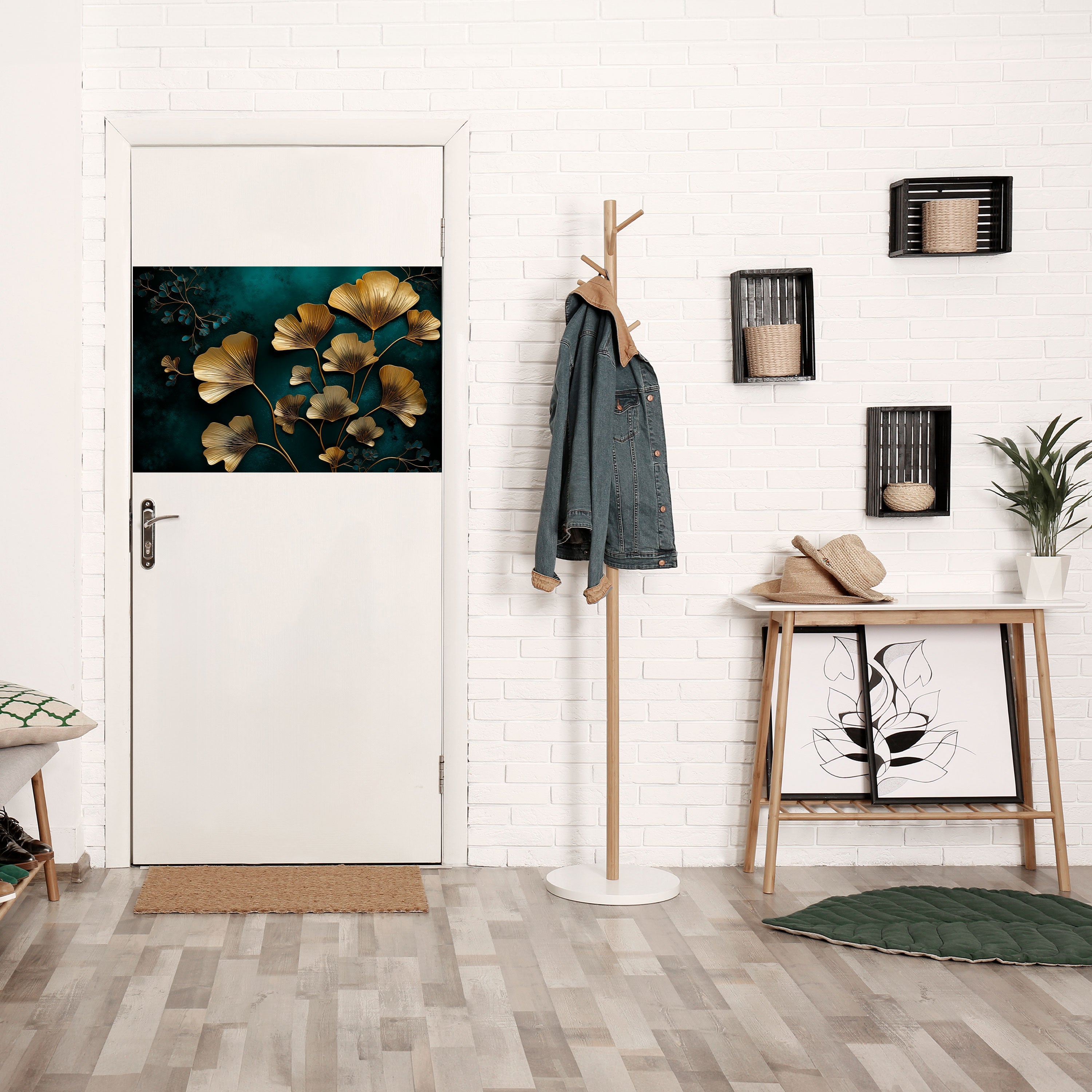 GOLDEN FLORA FANTASY Peel and Stick Horizontal Poster