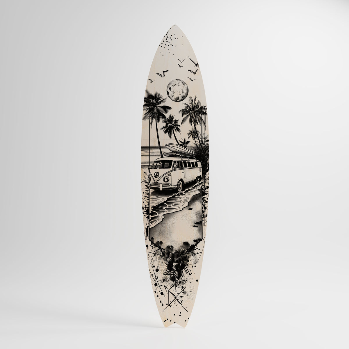TRIPPY MEMORY Painel Decorativo Prancha de Surf