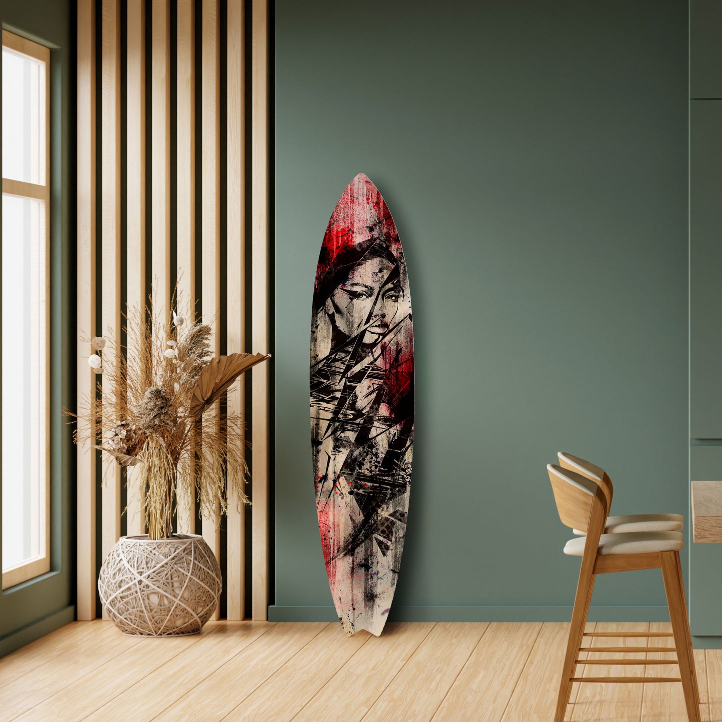 CRIMSON ECHO Surfboard Decorative Panel