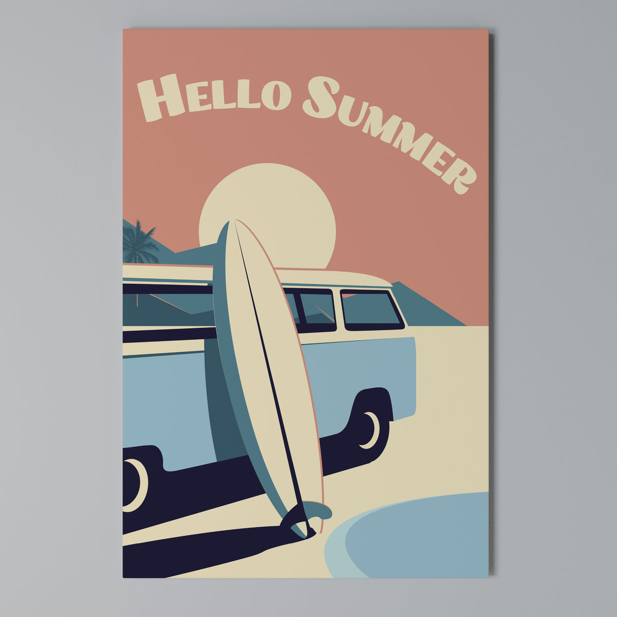 HELLO SUMMER Quadro em tela vertical