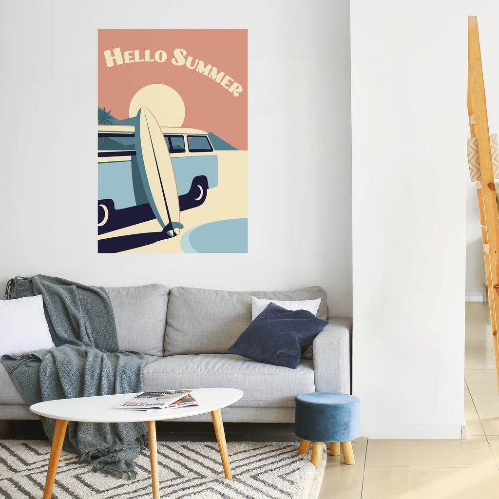 HELLO SUMMER Poster Vertical Autocolante
