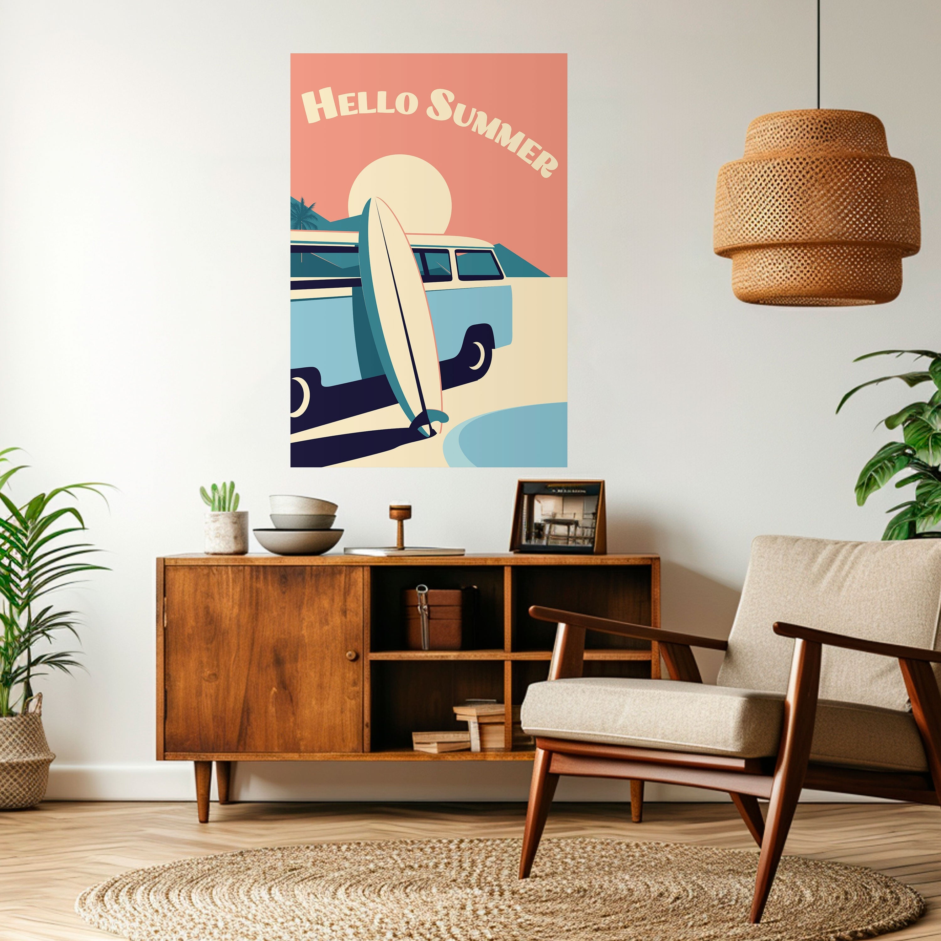 HELLO SUMMER Poster Vertical Autocolante