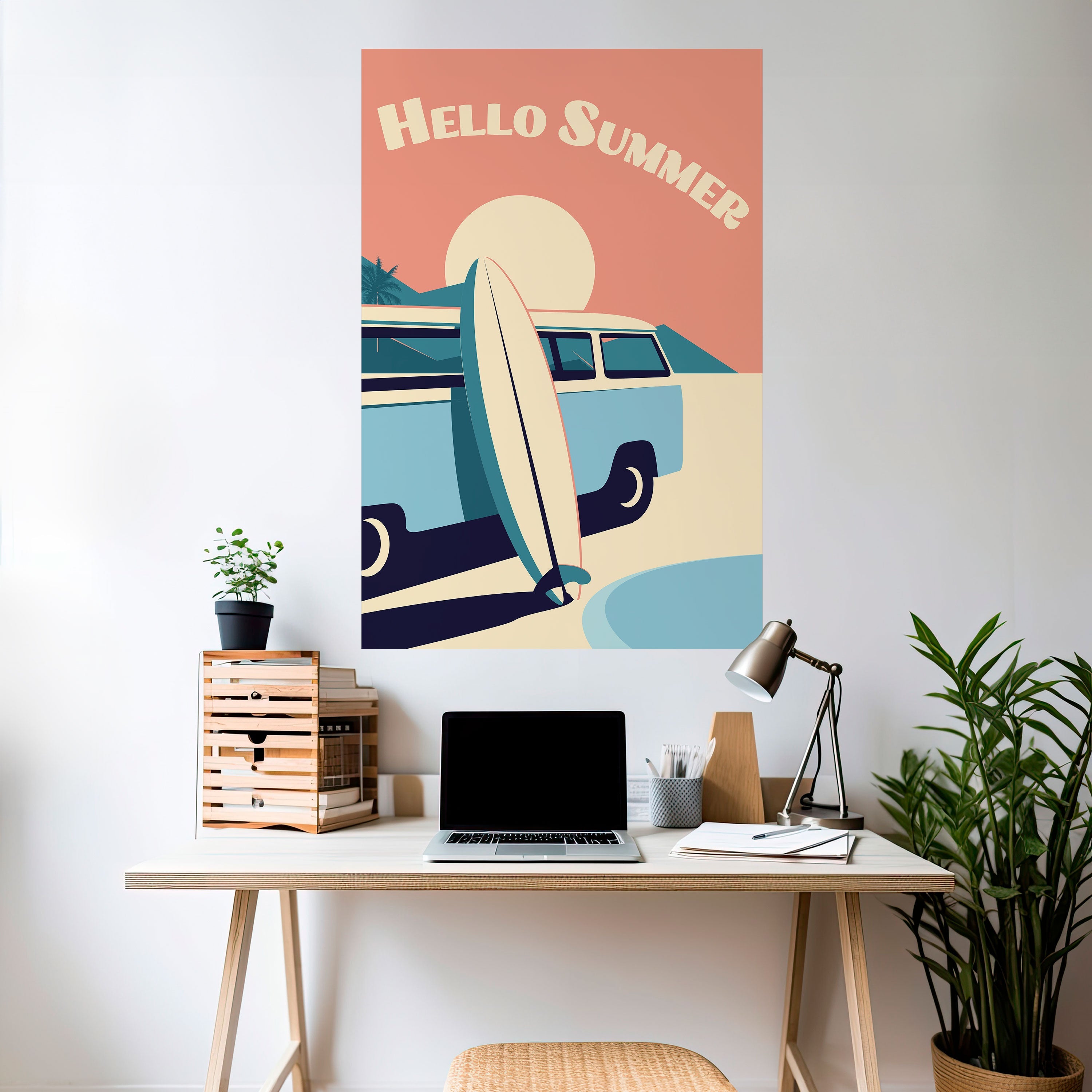 HELLO SUMMER Poster Vertical Autocolante