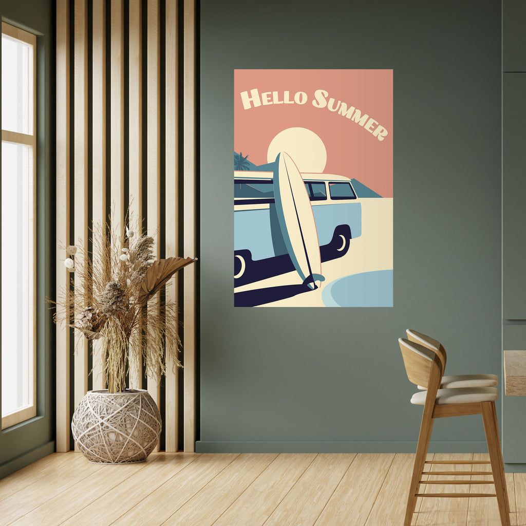 HELLO SUMMER Poster Vertical Autocolante