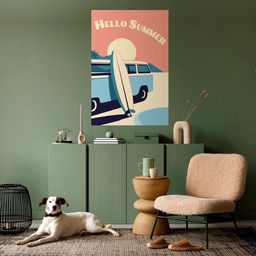 HELLO SUMMER Poster Vertical Autocolante