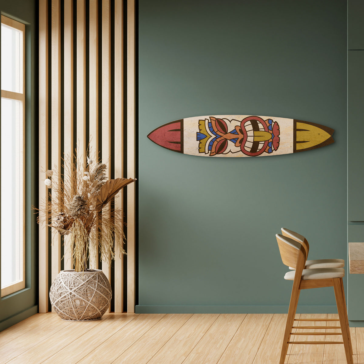 TOTEM TIKI Painel Decorativo Prancha de Surf