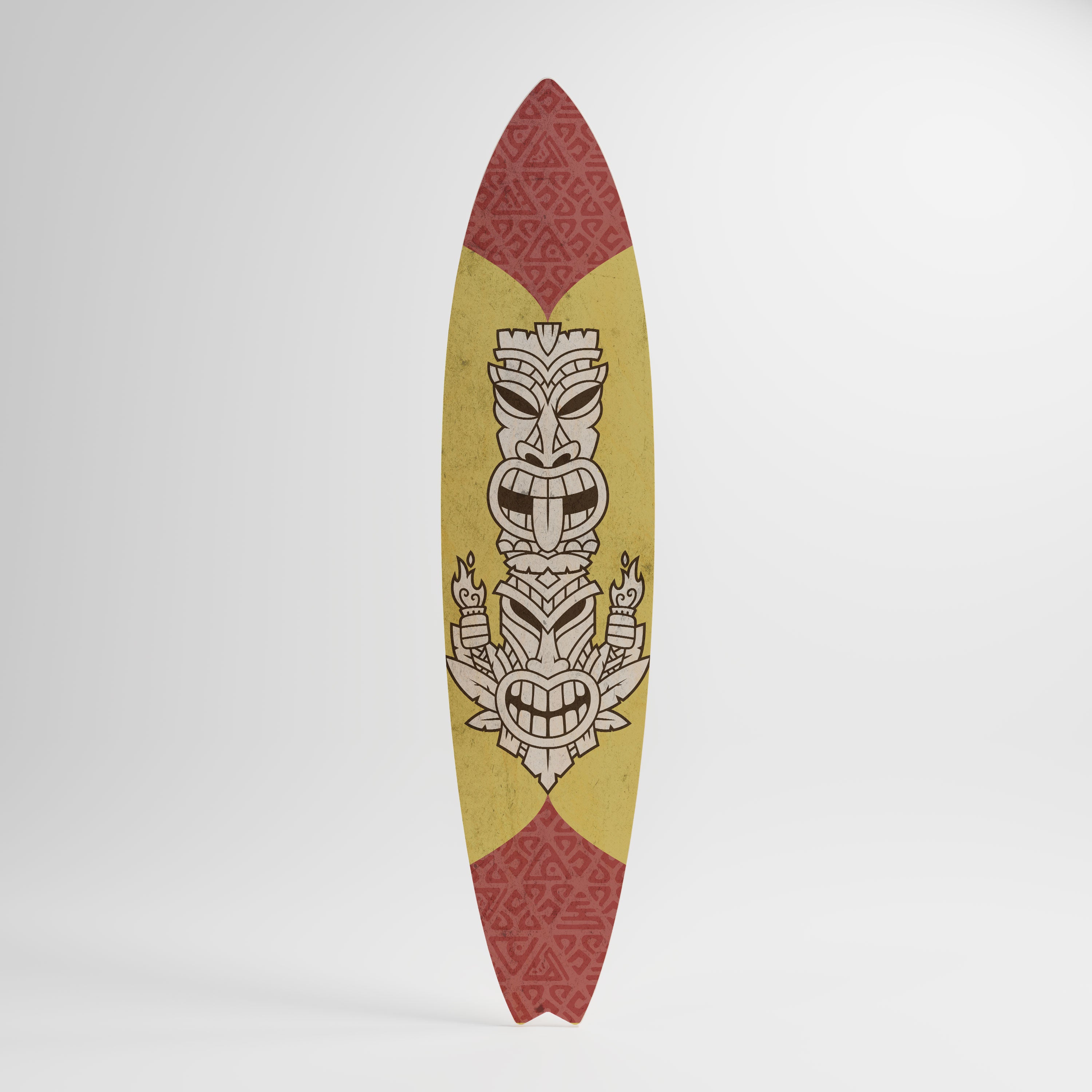 TIKI TOTEM Painel Decorativo Prancha de Surf