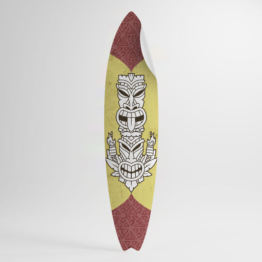TIKI TOTEM Peel and Stick Surfboard Sticker