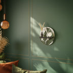 LEAF ECHO Prateleira Oval Decorativa em Acabamento Preto