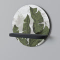 LEAF ECHO Prateleira Redonda Decorativa em Acabamento Preto