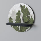 LEAF ECHO Prateleira Redonda Decorativa em Acabamento Preto