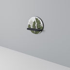 LEAF ECHO Prateleira Redonda Decorativa em Acabamento Preto