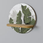 LEAF ECHO Prateleira Redonda Decorativa em Efeito Carvalho