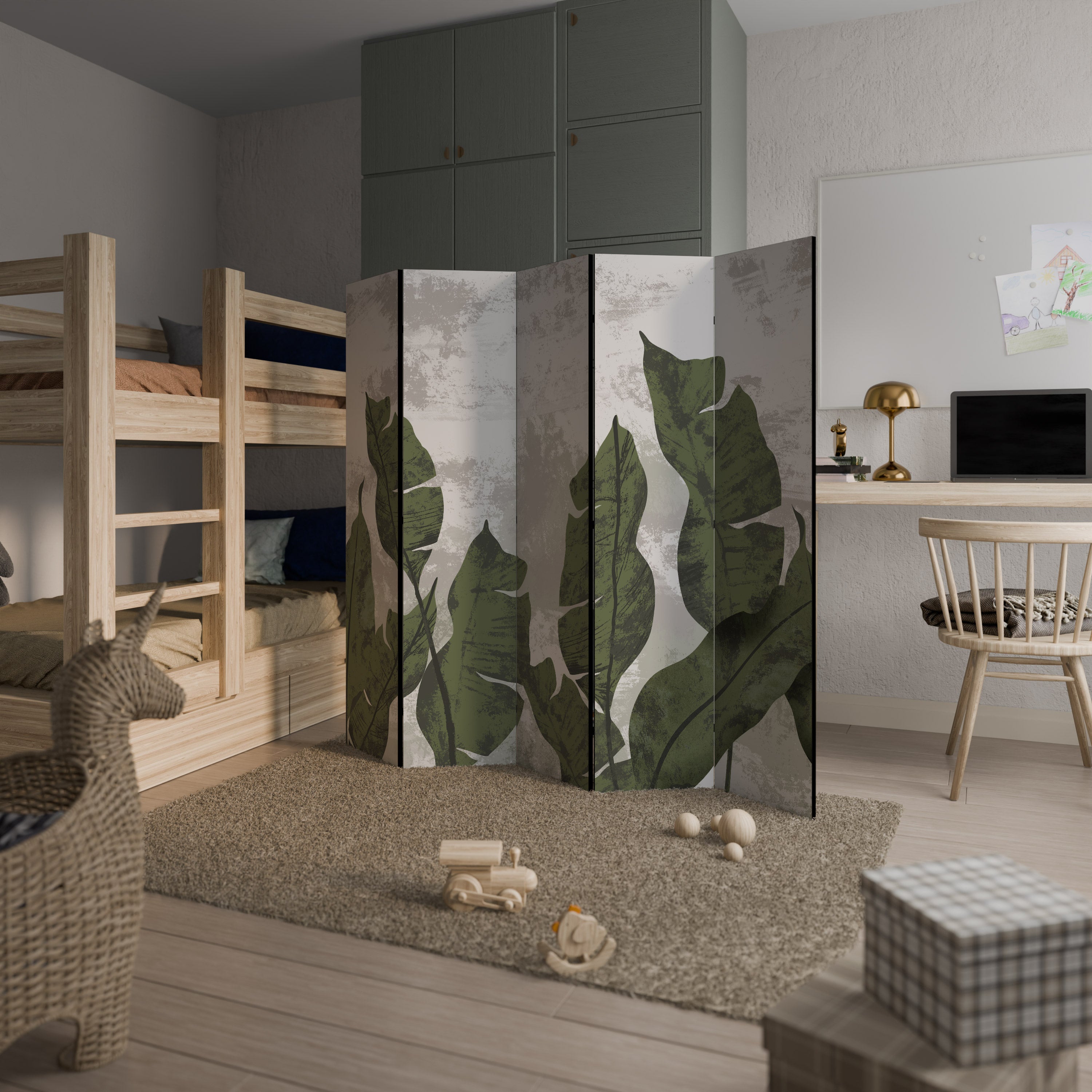 LEAF ECHO Biombo Decorativo de 5 Painéis