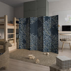 BLUE LEAVES Decorative 6-Panel Room Divider