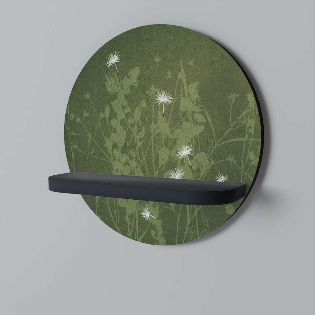 DANDELION HOLD Prateleira Redonda Decorativa em Acabamento Preto