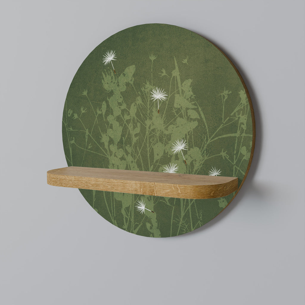 DANDELION HOLD Prateleira Redonda Decorativa em Efeito Carvalho
