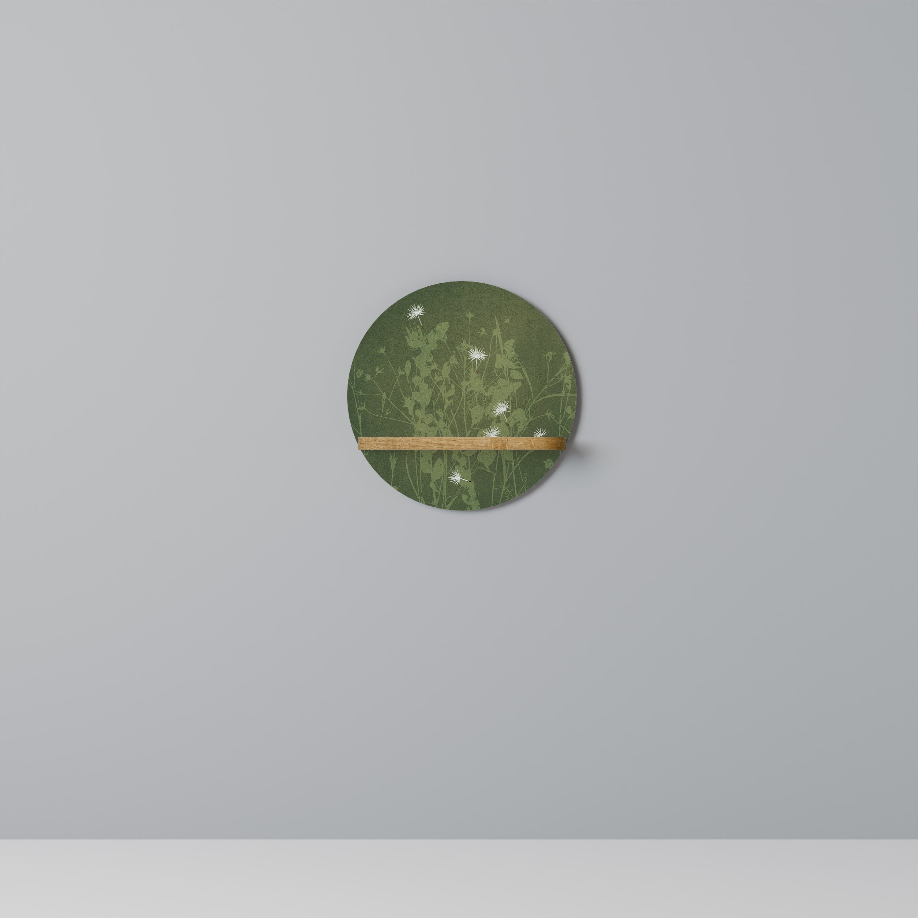 DANDELION HOLD Prateleira Redonda Decorativa em Efeito Carvalho