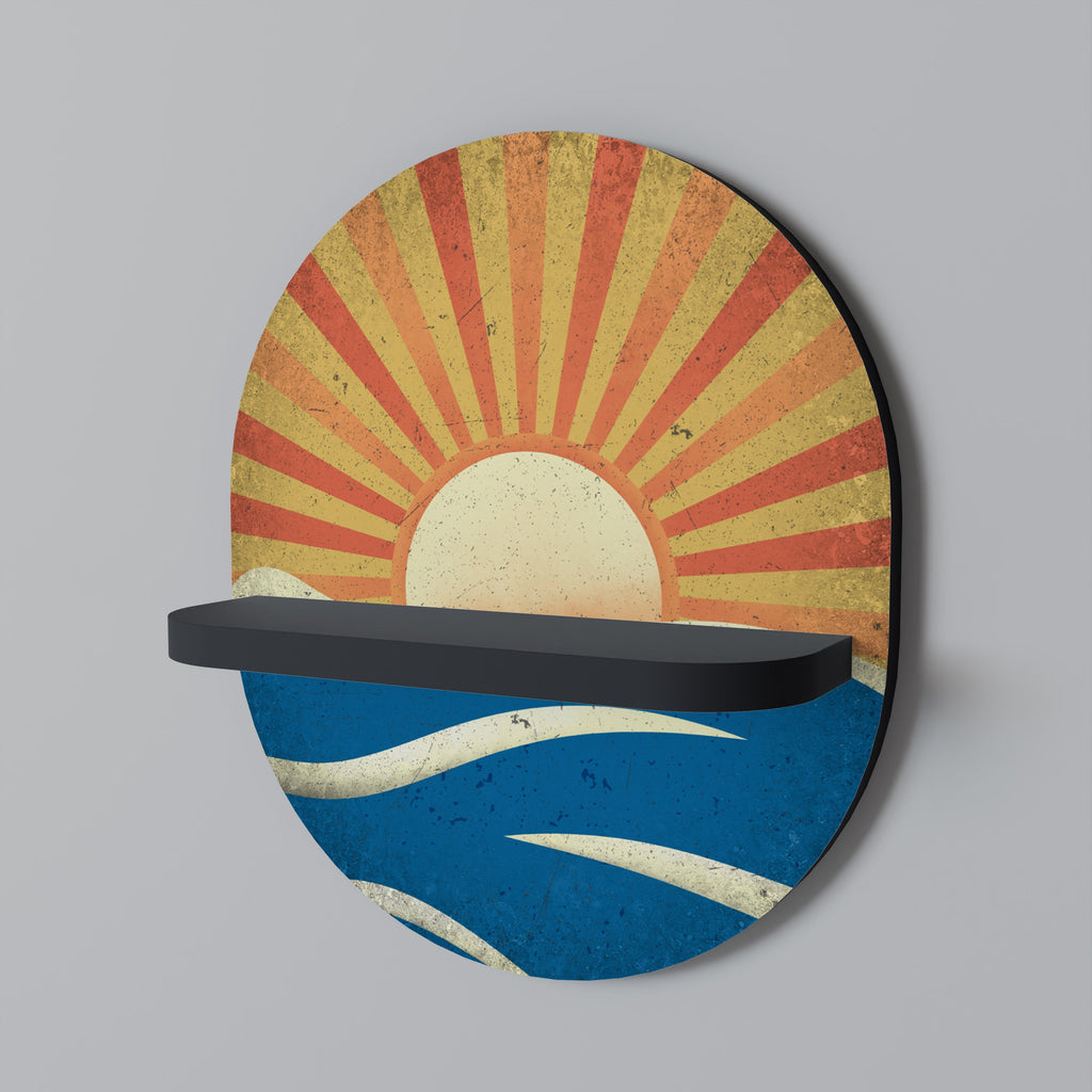 SUNNY SLIDE Prateleira Oval Decorativa em Acabamento Preto