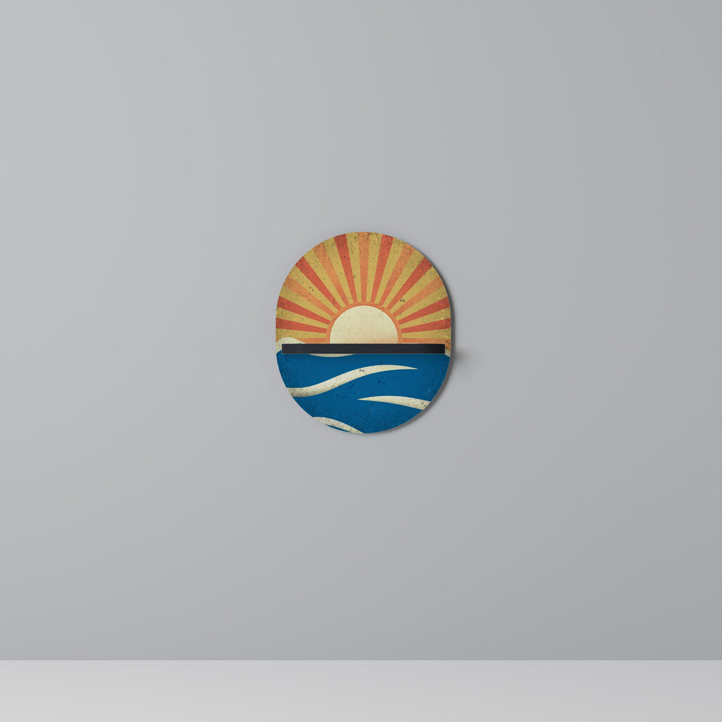 SUNNY SLIDE Prateleira Oval Decorativa em Acabamento Preto