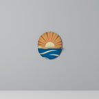 SUNNY SLIDE Oval Art Shelf In Oak Effect