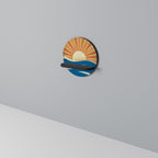 SUNNY SLIDE Prateleira Redonda Decorativa em Acabamento Preto