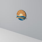 SUNNY SLIDE Prateleira Redonda Decorativa em Efeito Carvalho