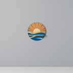 SUNNY SLIDE Prateleira Redonda Decorativa em Efeito Carvalho