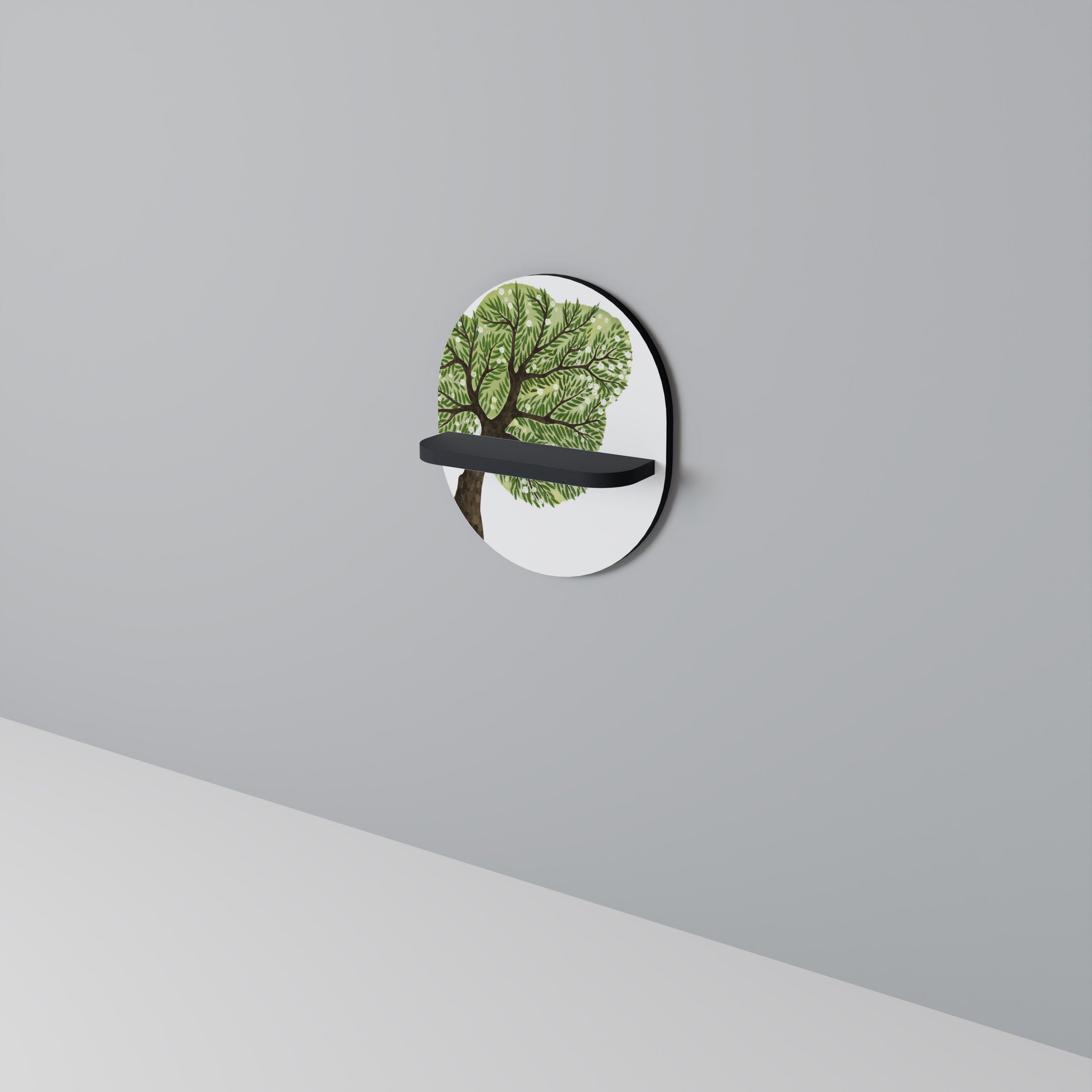 WILDERNESS DASH Prateleira Oval Decorativa em Acabamento Preto