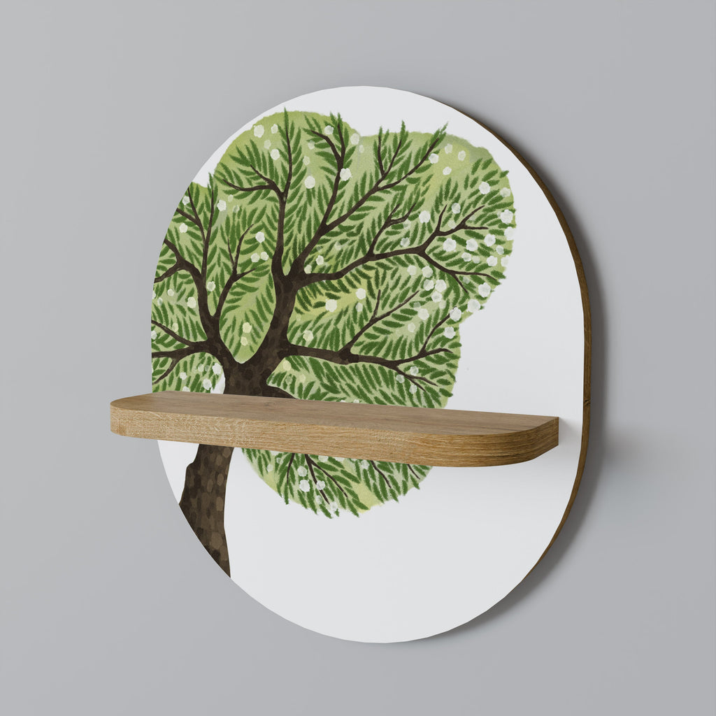 WILDERNESS DASH Prateleira Oval Decorativa em Efeito Carvalho