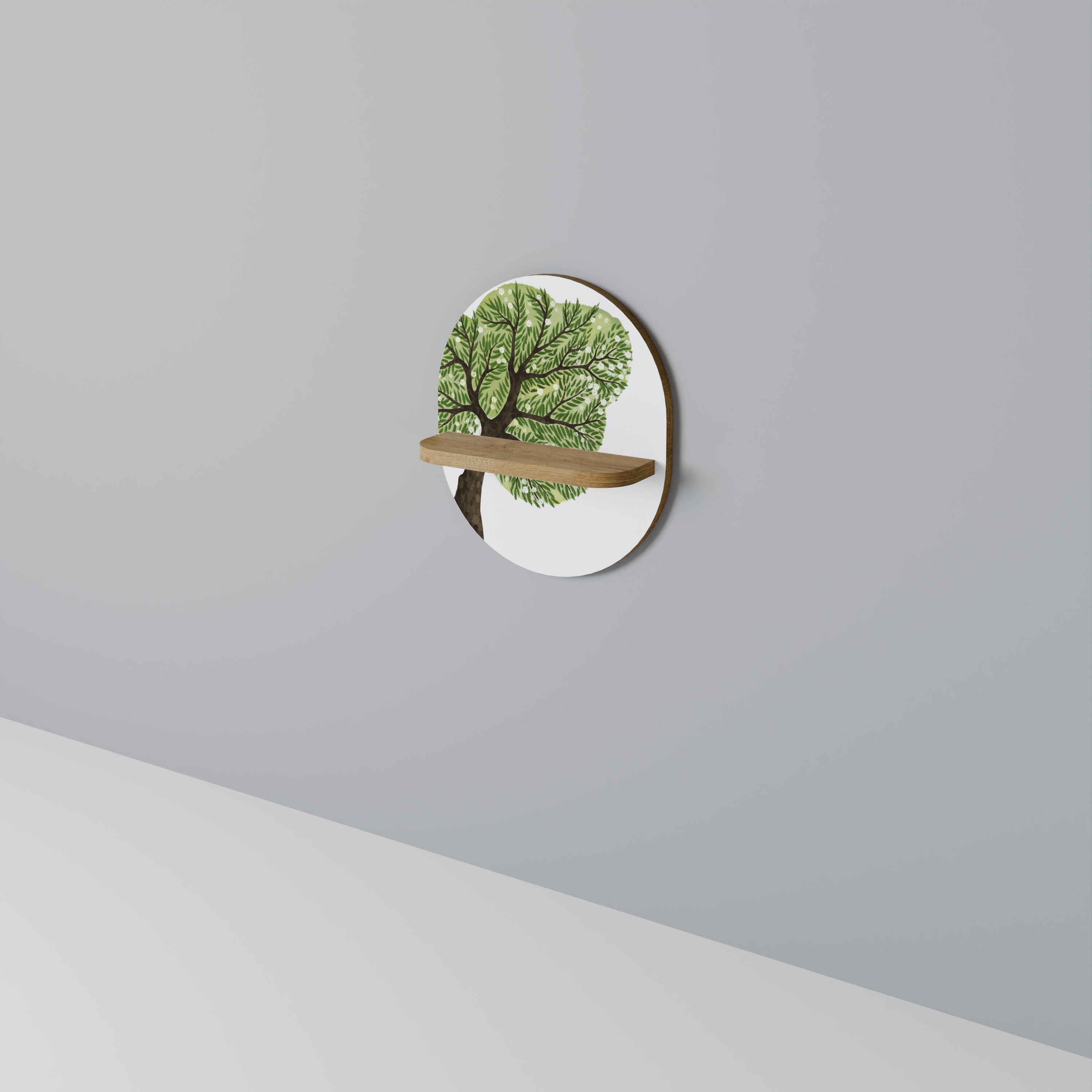 WILDERNESS DASH Prateleira Oval Decorativa em Efeito Carvalho