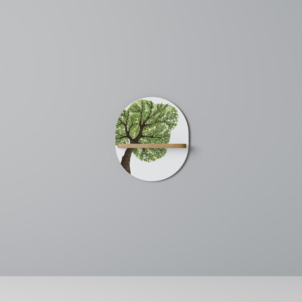 WILDERNESS DASH Prateleira Oval Decorativa em Efeito Carvalho