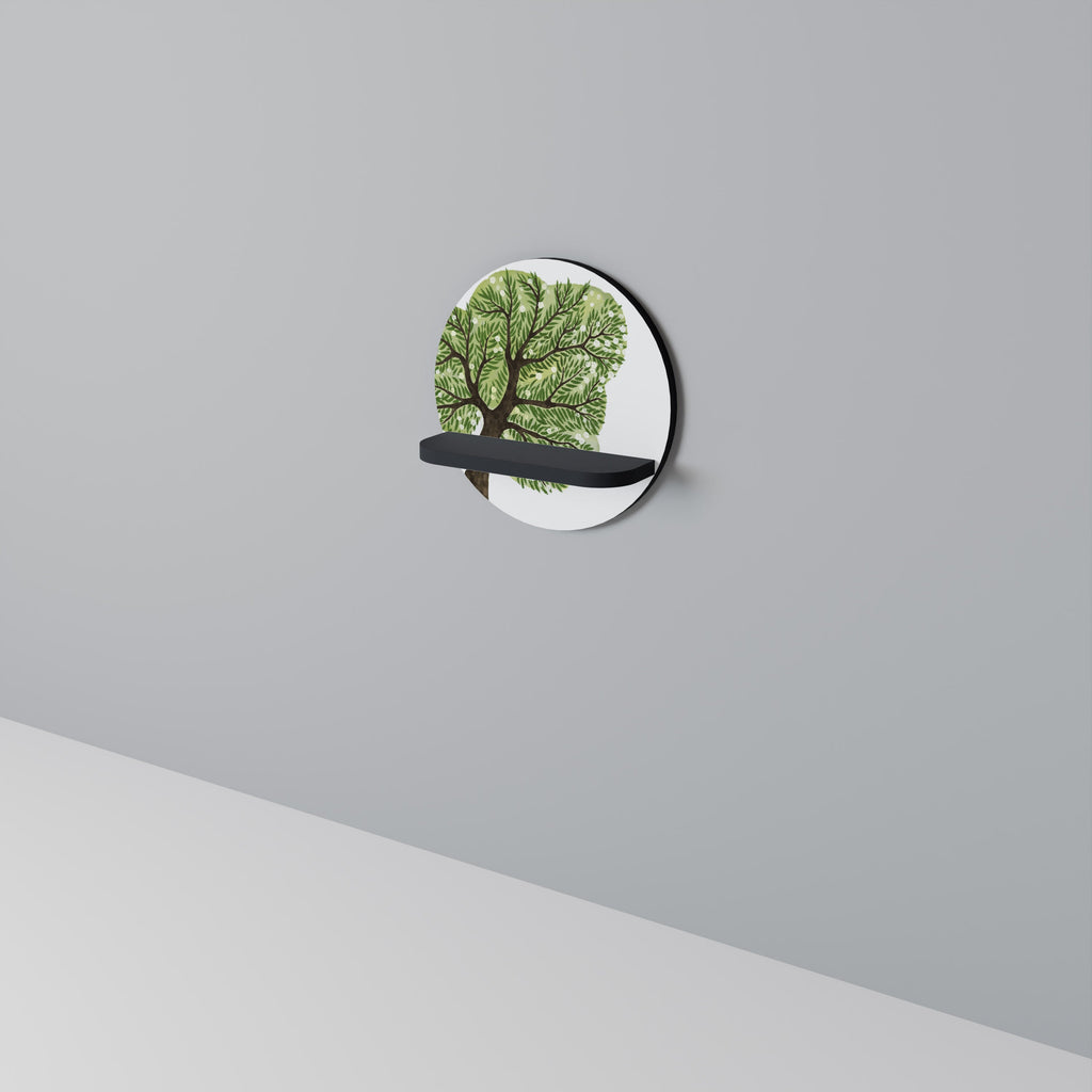 WILDERNESS DASH Prateleira Redonda Decorativa em Acabamento Preto