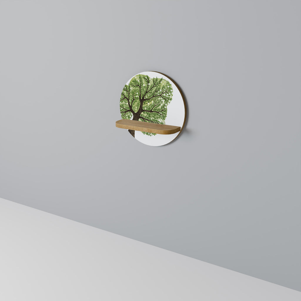 WILDERNESS DASH Prateleira Redonda Decorativa em Efeito Carvalho