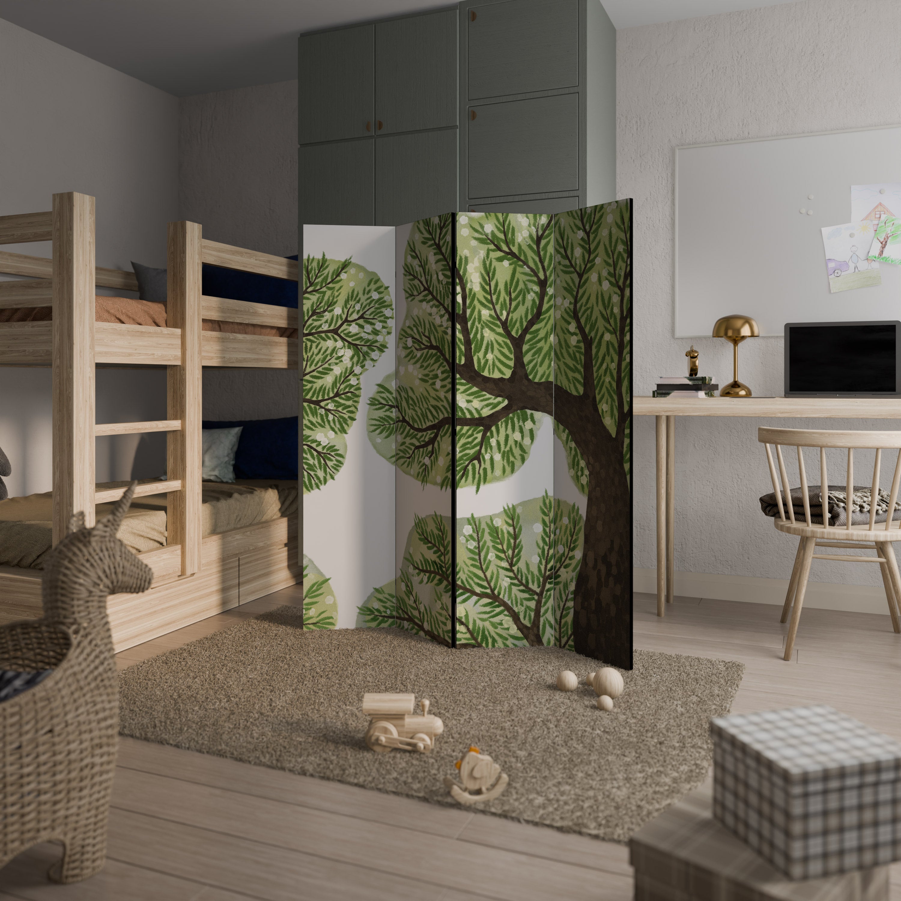 WILDERNESS DASH Biombo Decorativo de 4 Painéis