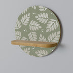 LEAVES ON GREEN Prateleira Redonda Decorativa em Efeito Carvalho