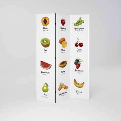 FRUIT LESSON 3-Panel Room Divider