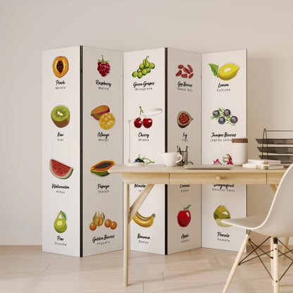 FRUIT LESSON 5-Panel Room Divider