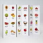 FRUIT LESSON Biombo de 6 Painéis