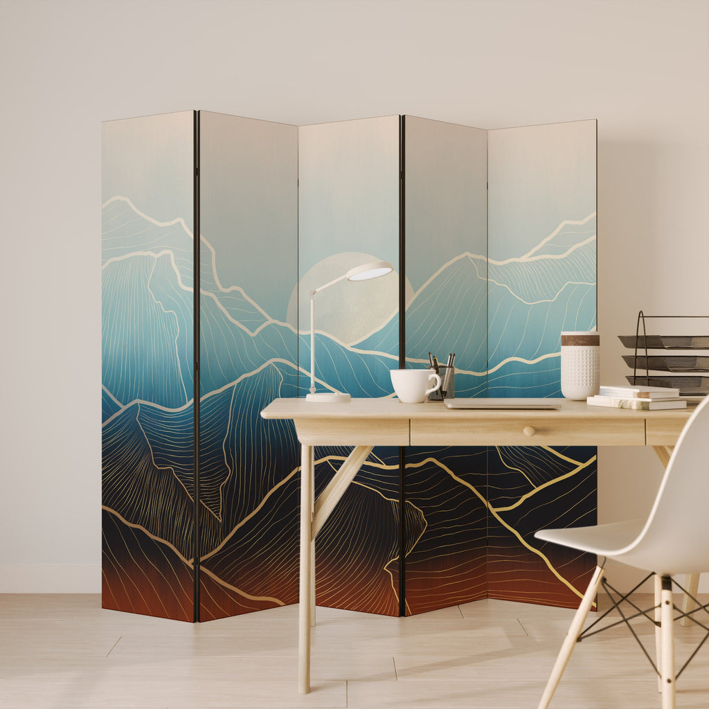 LUNAR SECRETS Decorative 5-Panel Room Divider