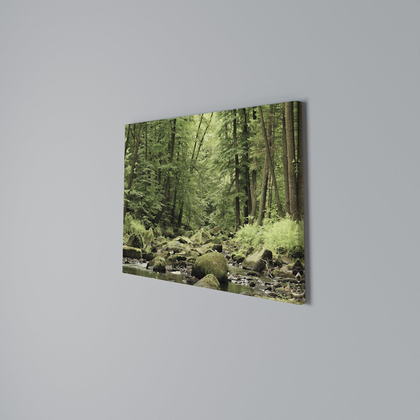 TRANQUIL STONES AND STREAMS Horizontal Canvas Print