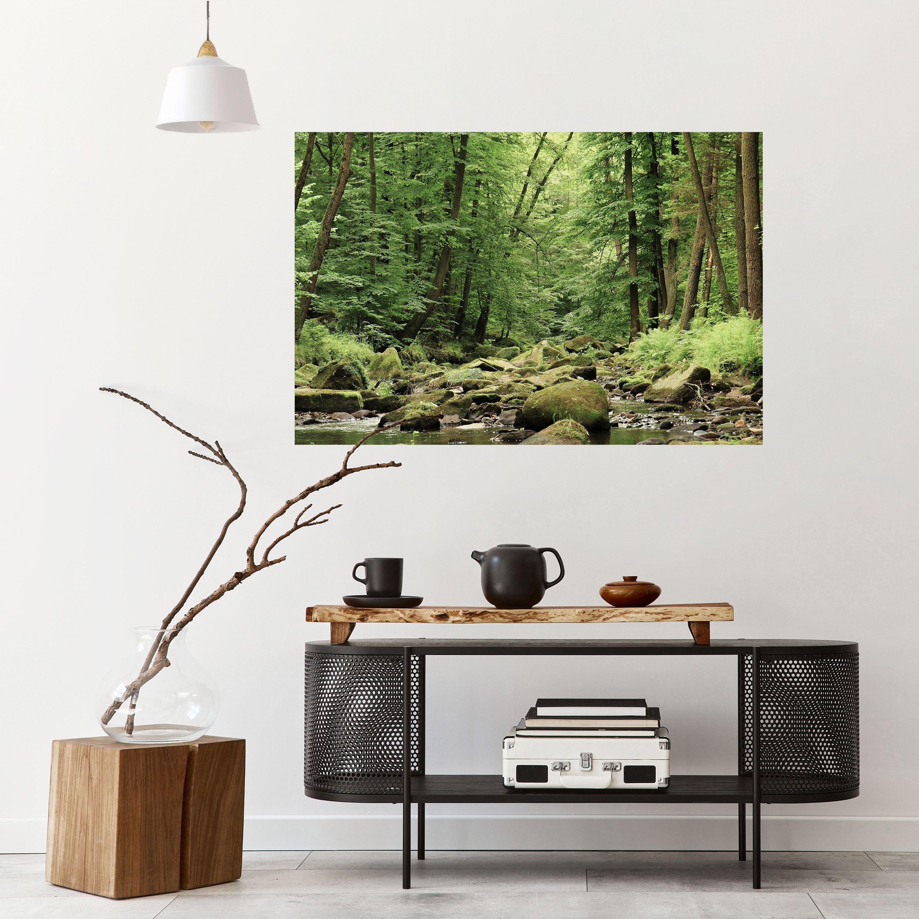 TRANQUIL STONES AND STREAMS Peel and Stick Horizontal Poster