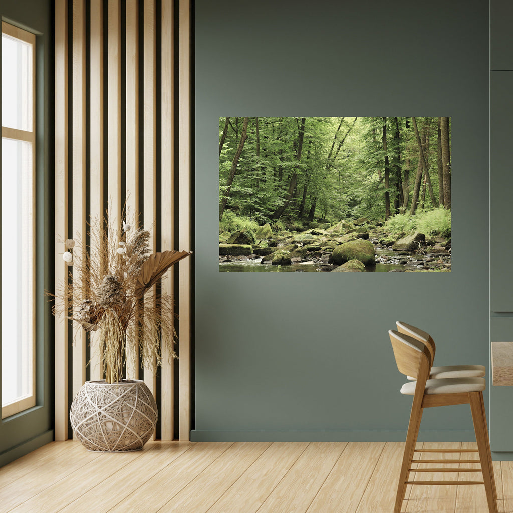TRANQUIL STONES AND STREAMS Peel and Stick Horizontal Poster