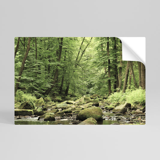 TRANQUIL STONES AND STREAMS Póster Autocolante Horizontal