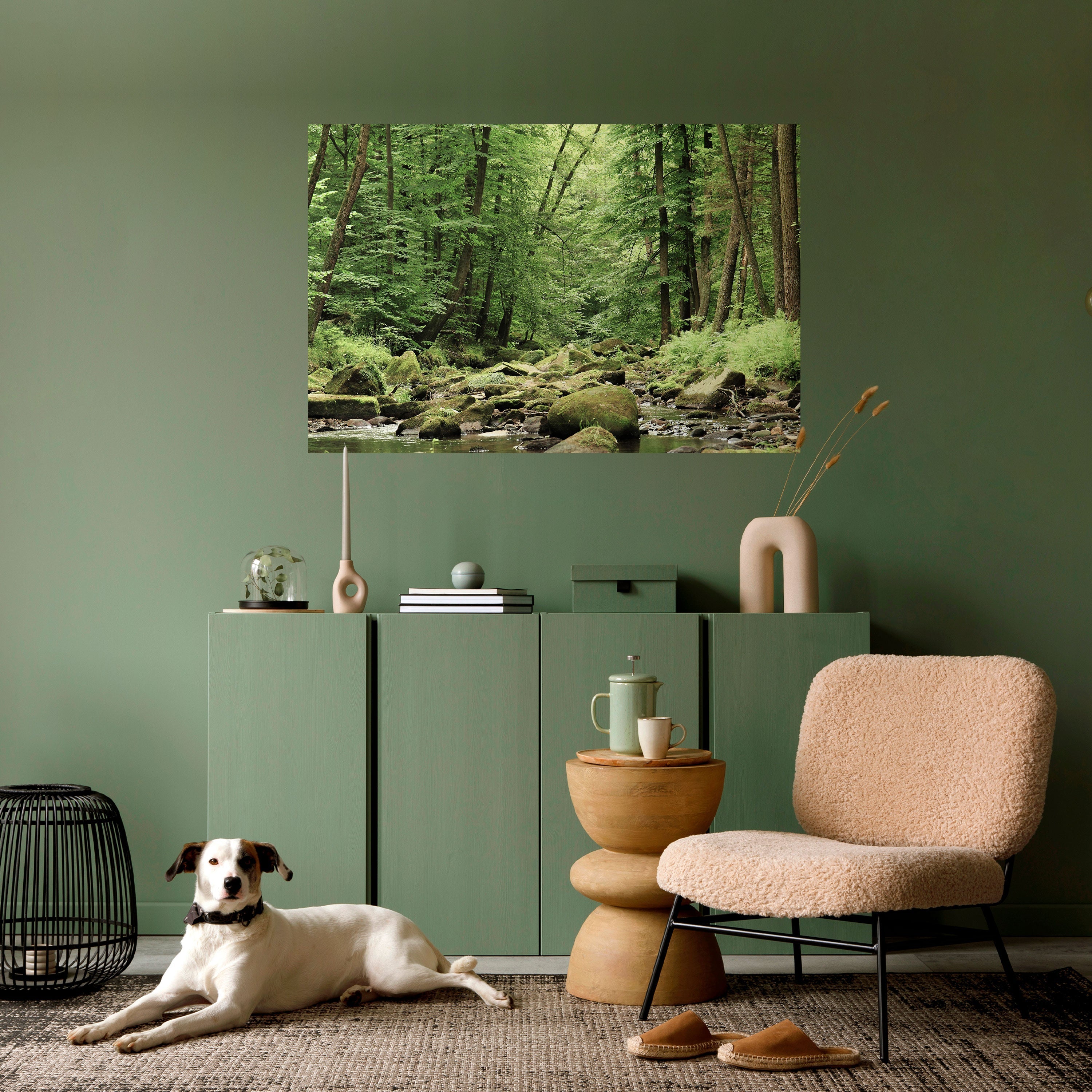 TRANQUIL STONES AND STREAMS Peel and Stick Horizontal Poster