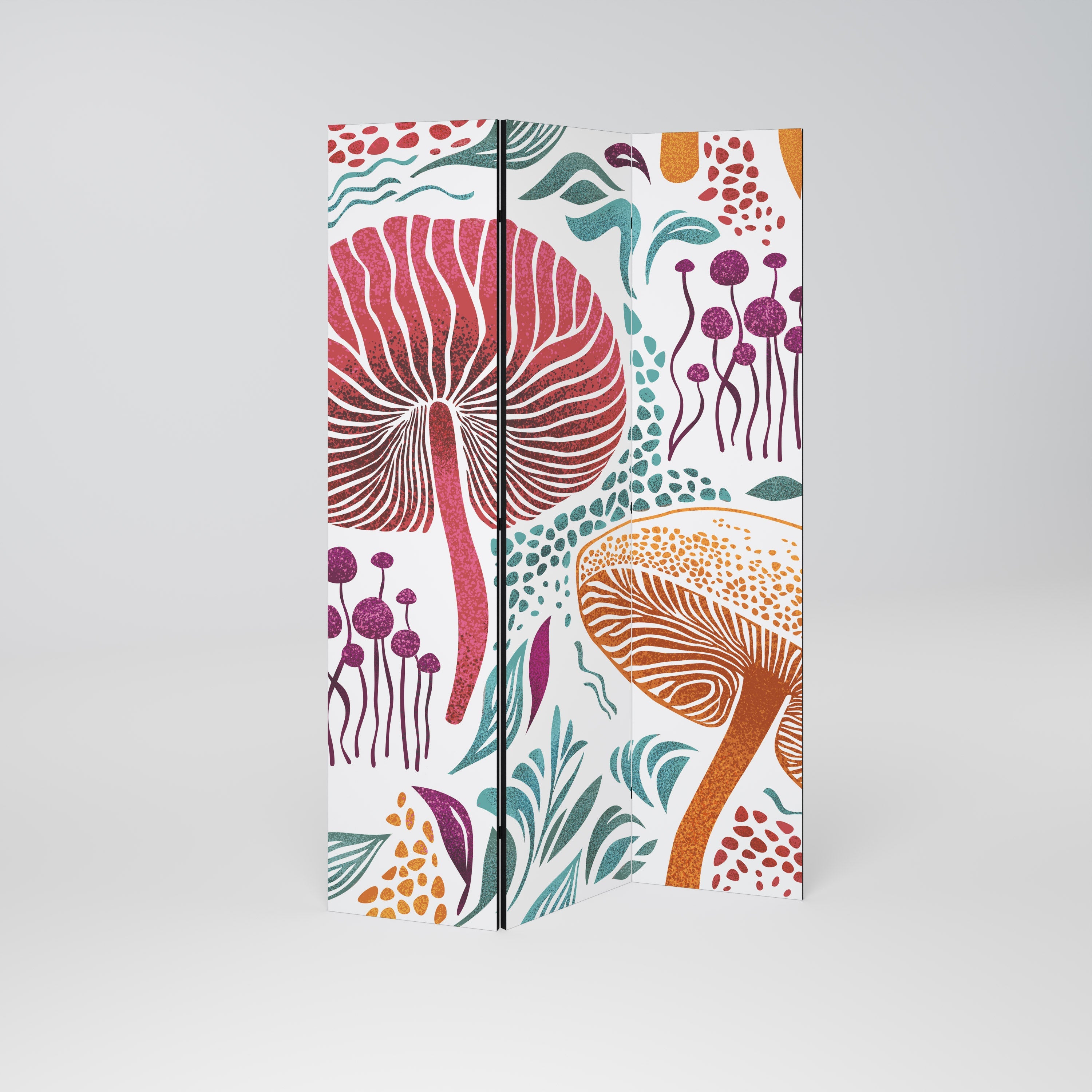 FUNGUS FANTASY Biombo Decorativo de 3 Painéis