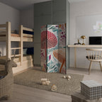 FUNGUS FANTASY Biombo Decorativo de 3 Painéis