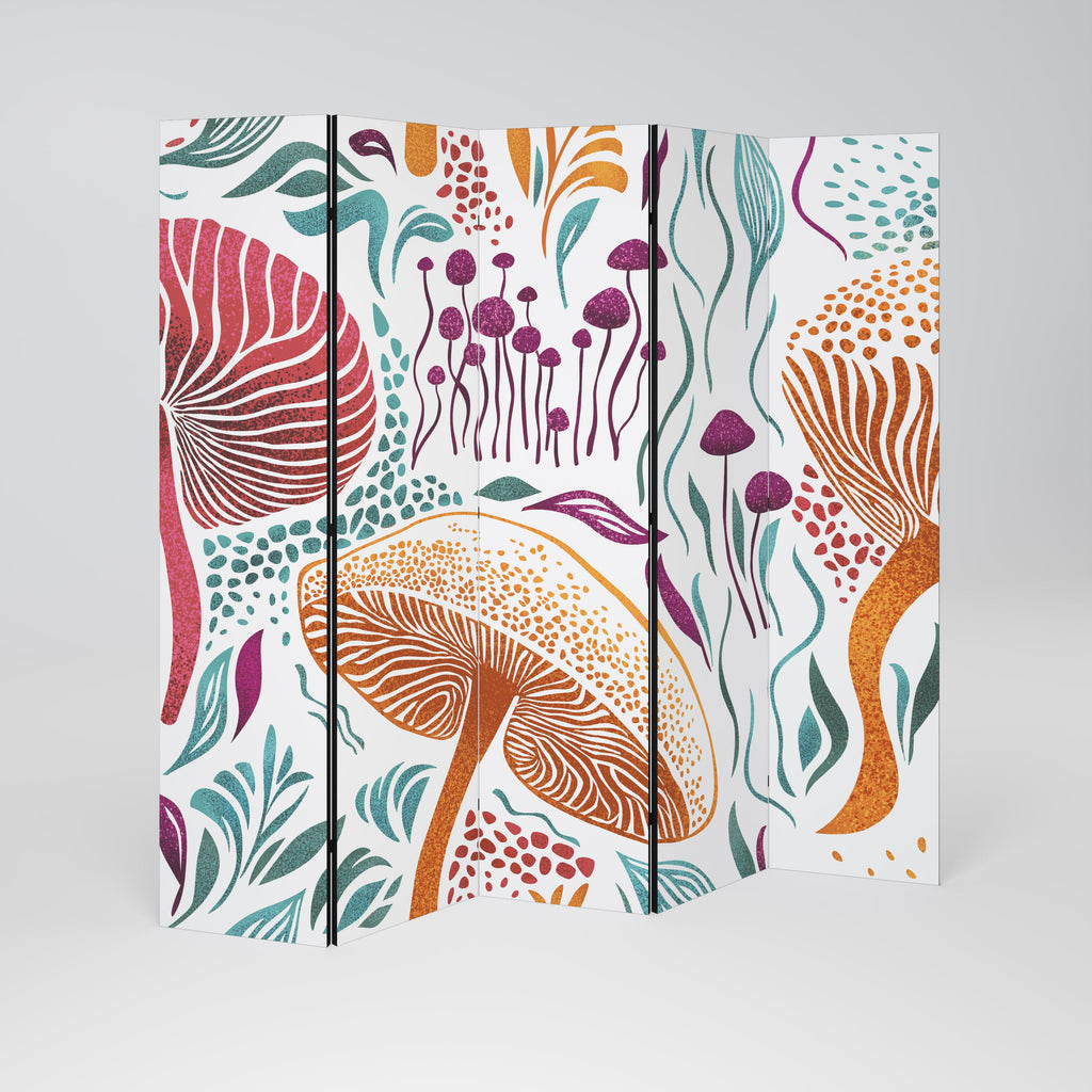 FUNGUS FANTASY Decorative 5-Panel Room Divider