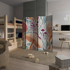 FUNGUS FANTASY Decorative 5-Panel Room Divider