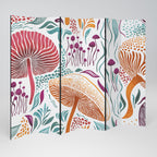 FUNGUS FANTASY Decorative 6-Panel Room Divider